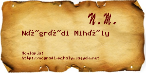 Nógrádi Mihály névjegykártya